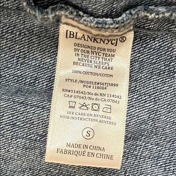 Blank NYC Blue Denim Distressed Jacket - Picture 7 of 7